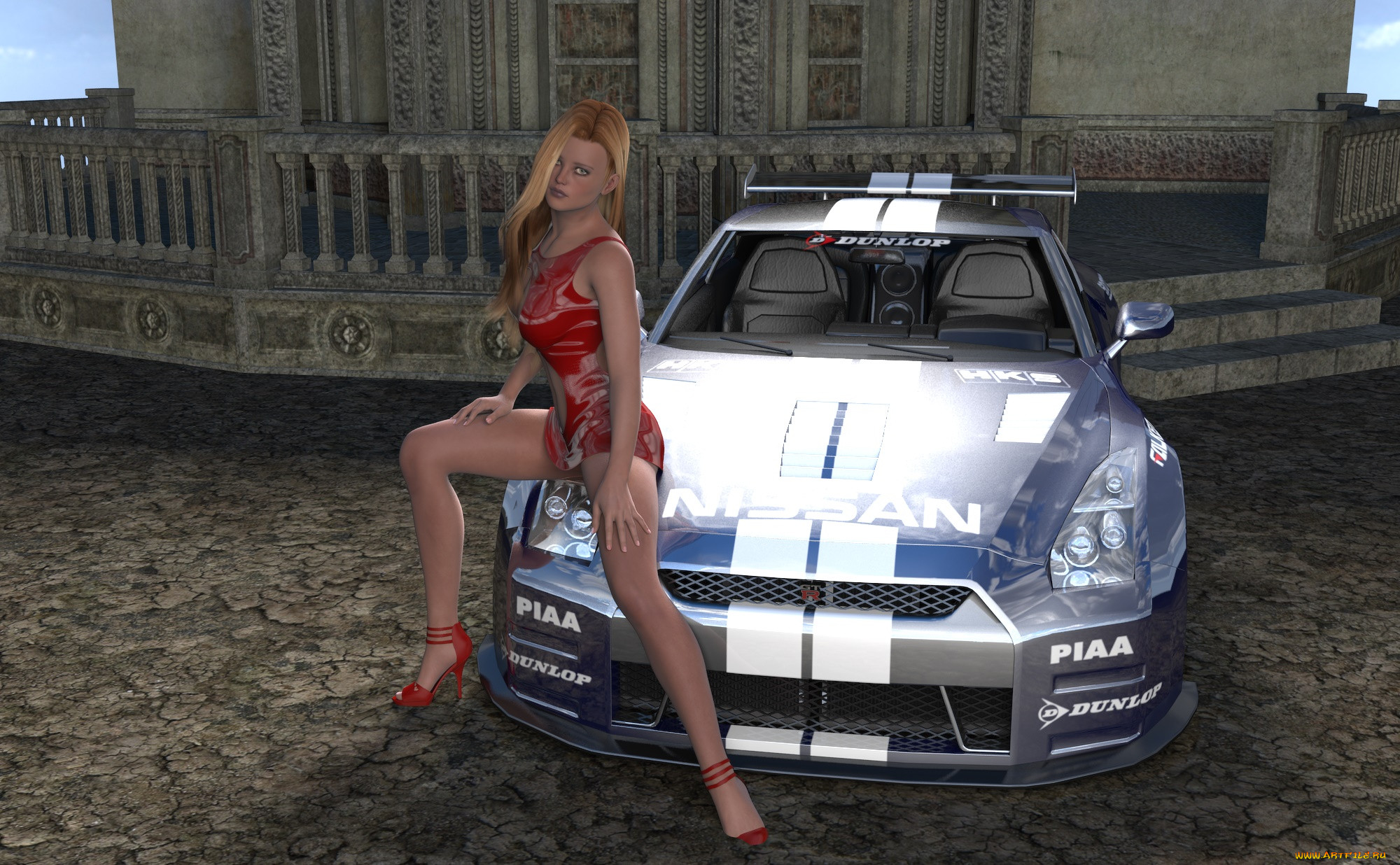 , 3d car&girl, , , , 